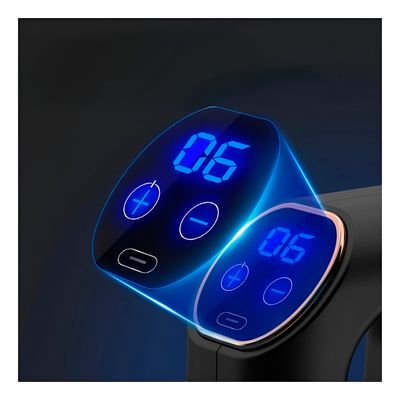 Massageadora Dupla BR-821 6 Velocidades Recarregável com 6 Ponteiras Alívio Corporal Muscular