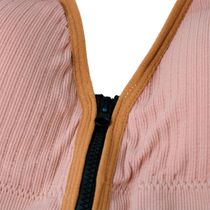 Top Esportivo Com Ziper Frontal E Alça V Alto Impacto Cor:Rosa