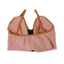 Top Esportivo Com Ziper Frontal E Alça V Alto Impacto Cor:Rosa