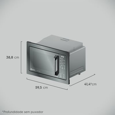 Micro-ondas de Embutir Electrolux ME3HP  34 Litros Inox Espelhado Home Pro 220V