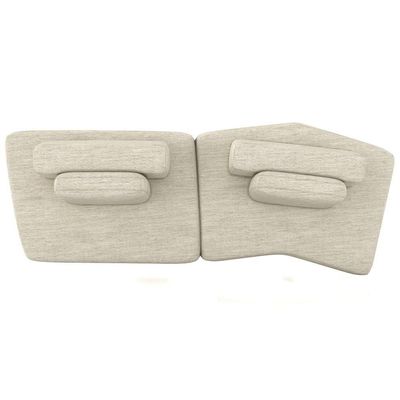 Sofá Ilha Modular Para Sala Living Orgânico 315cm Angra K01 Linho Champanhe - Lyam Decor
