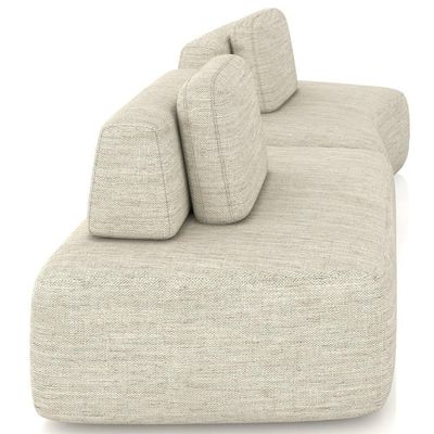 Sofá Ilha Modular Para Sala Living Orgânico 315cm Angra K01 Linho Champanhe - Lyam Decor