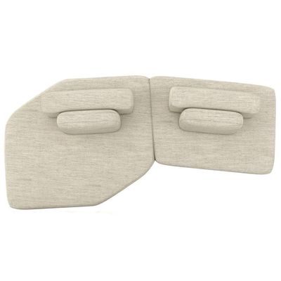 Sofá Ilha Modular Para Sala Living Orgânico 305cm Angra K01 Linho Champanhe - Lyam Decor