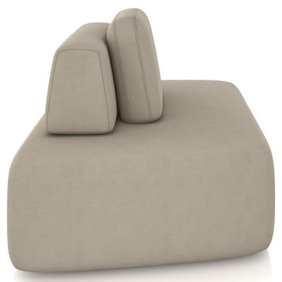 Sofá Ilha Modular Para Sala Living Orgânico 480cm Angra K01 Veludo Bege - Lyam Decor