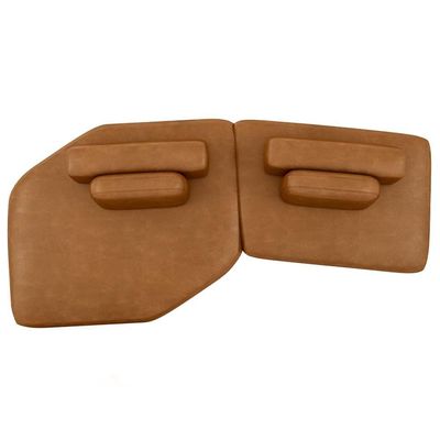 Sofá Ilha Modular Para Sala Living Orgânico 305cm Angra K01 Couríssimo Camel - Lyam Decor