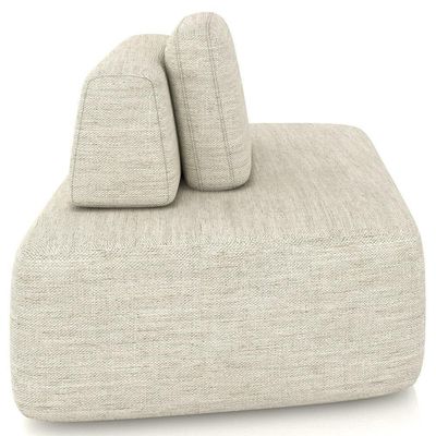 Sofá Ilha Modular Para Sala Living Orgânico 480cm Angra K01 Linho Champanhe - Lyam Decor