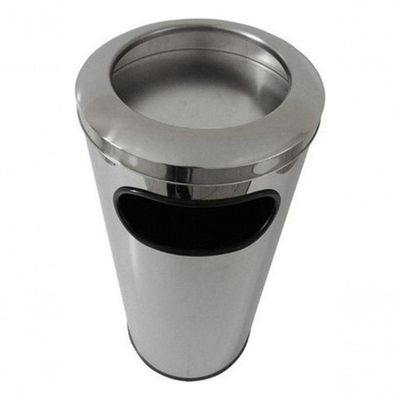 Cinzeiro Lixeira Em Aço Inox Com Aro Em Inox 50 L