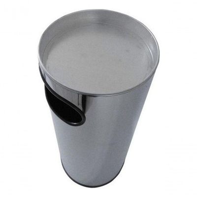 Cinzeiro Lixeira Em Aço Inox Com Aro Em Inox 50 L