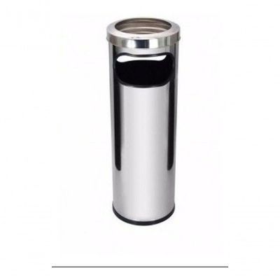 Cinzeiro Lixeira Com Coletor De Bituca Inox C18a