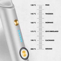 Escova Alisadora E Modeladora 5 Em 1 Bivolt Com Tecnologia De Cerâmica Ptc - Branco
