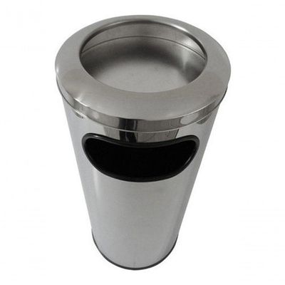 Cinzeiro Lixeira Em Aço Inox Com Aro Em Inox 50 L