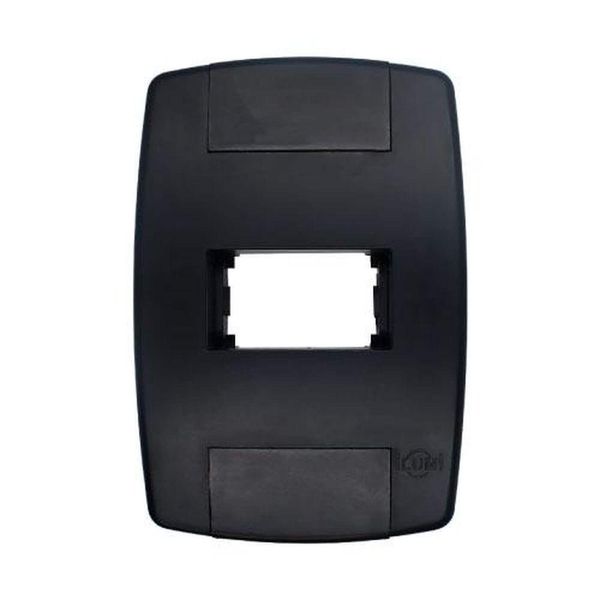 Espelho 4x2 1 Módulo Horizontal Preto - Linha Lev - Ilumi - Sku 23568