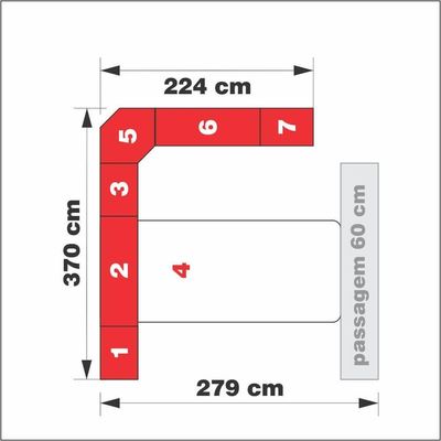 Guarda-roupa De Canto Casal Completo E Com Cama Baú 1222 Branco