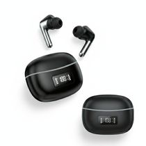 Fone De Ouvido Bluetooth Airpods T-206 Com Tela Led E Estojo Recarregável Usb Preto
