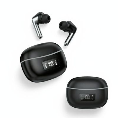 Fone De Ouvido Bluetooth Airpods T-206 Com Tela Led E Estojo Recarregável Usb Preto
