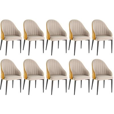 Kit 10 Cadeiras De Jantar Estofada Design La Martina - Bege
