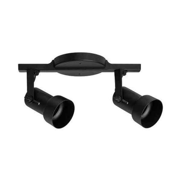 Trilho Spot Caneca Preto 2 X E27 30cm - Kit Iluminação Residencial