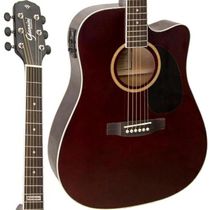 Violão Giannini Gf1d Ceq Eletroacústico Aço Translucent Dark Wine Dark Wine [f002]