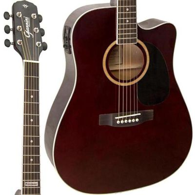 Violão Giannini Gf1d Ceq Eletroacústico Aço Translucent Dark Wine Dark Wine [f002]