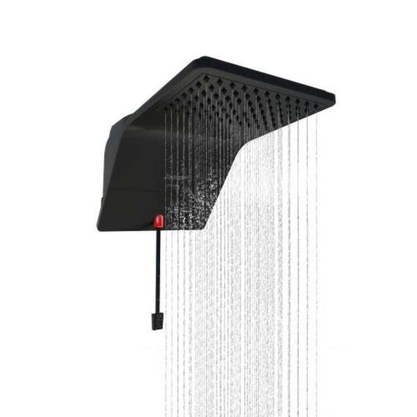 Chuveiro Ducha Eletrônica Ducali Preta 5500W Grande Espalhador Jato Obediente Zagonel 110V
