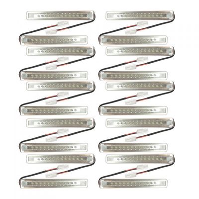 Kit Lâmpada Led Retangular - 20 Peças Metálico Bivolt
