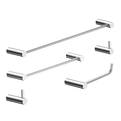 Kit Acessórios Para Banheiro Alto Brilho 5 Peças Grego Metal 2070or
