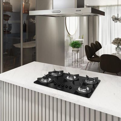 Cooktop Nardelli Safe Ferro Fundido 5 Bocas A Gas Preto Bivolt