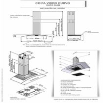 Coifa Nardelli De Parede Clean Vidro Curvo Kromanox 90cm Kromanox 220V
