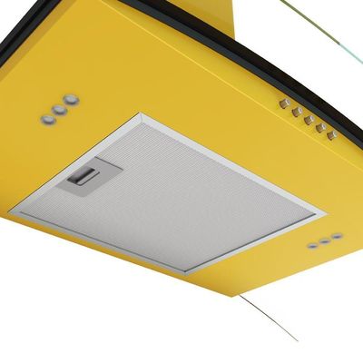 Coifa Nardelli De Parede Clean Vidro Curvo Amarela 80cm Amarelo 110V