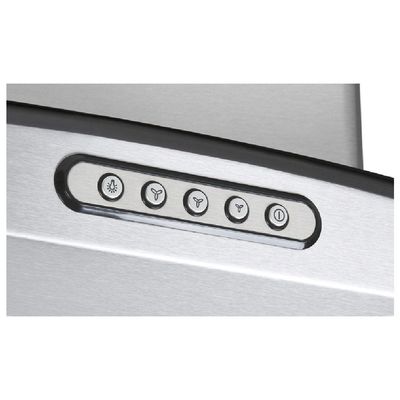 Coifa Ilha 90cm Vidro Curvo Nardelli Inox 110V