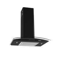 Coifa Nardelli De Parede Clean Vidro Curvo Black 60cm Preto 220V