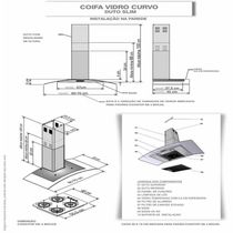 Coifa Nardelli De Parede Clean Vidro Curvo Black 60cm Preto 220V