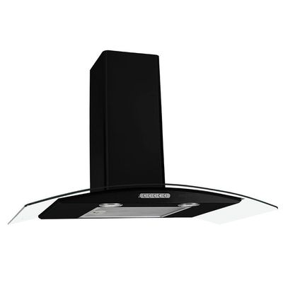 Coifa De Parede 80cm Vidro Curvo Duto Slim Nardelli Black 220V