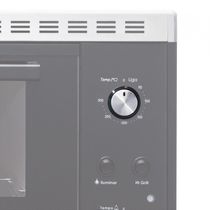 Botão Giratório Retrátil Para Forno De Embutir Prata Bivolt