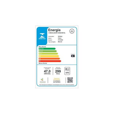 Freezer Horizontal Philco 299L PFH300B 2 Em 1 A E A+ 110V