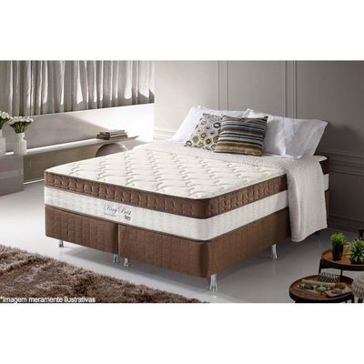 Colchão Queen Molas Ensacadas Masterpocket King Best Euro Pillow Brown (158x198x28) - D Angelis