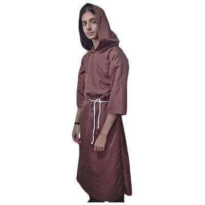 Fantasia De Padre Franciscano Juvenil Com Crucifixo Tamanho M