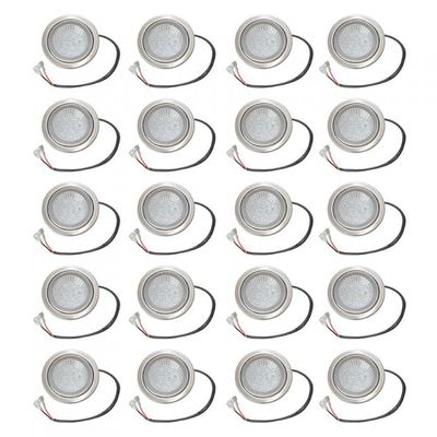 Kit Lâmpada Led Redonda Para Coifa Plug Simples - 20 Peças Metálico Bivolt
