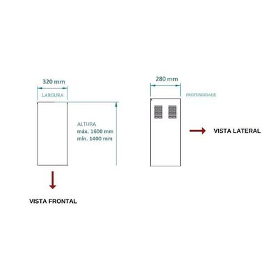 Duto Especial De Inox Para Coifa De Ilha Altura 1,4 A 1,6m Inox