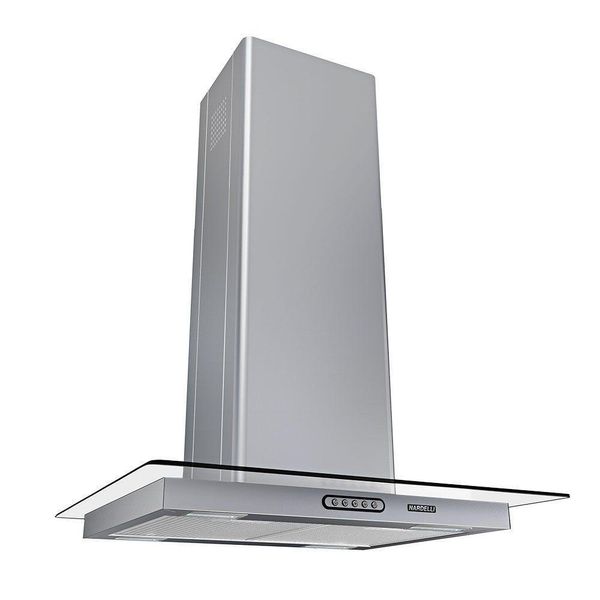 Coifa Ilha 60cm Vidro Reto Nardelli Inox 220V