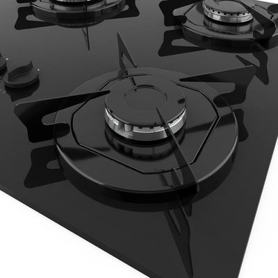 Cooktop Nardelli à Gás Ndl 4b Vidro Preto Flange Esmaltada Preto Bivolt