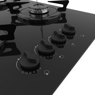 Cooktop Nardelli à Gás Ndl 4b Vidro Preto Flange Esmaltada Preto Bivolt
