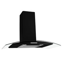 Coifa De Parede 80cm Vidro Curvo Duto Slim Nardelli Black 110V