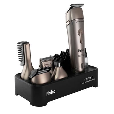 Aparador de Pelos Philco PAP15 Multigroom Aqua 12 em 1 Bivolt