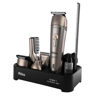 Aparador de Pelos Philco PAP15 Multigroom Aqua 12 em 1 Bivolt
