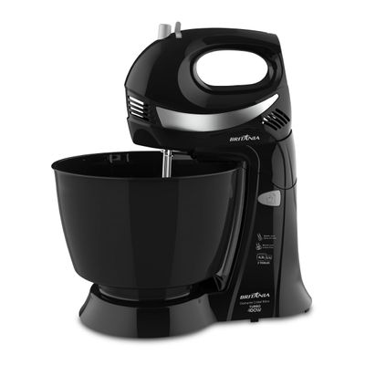 Batedeira Britânia Diamante Cristal Maxx Tigelas 400W Preta 220V