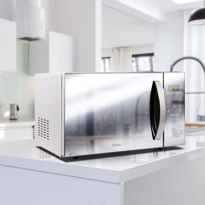 Micro-ondas Philco 26 litros Espelhado Branco 127V