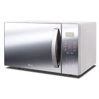 Micro-ondas Philco 26 litros Espelhado Branco 127V