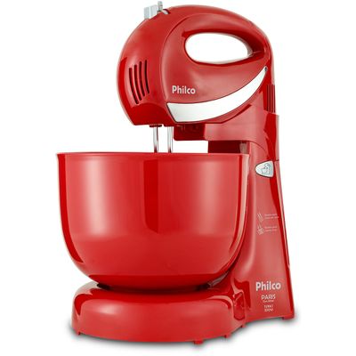 Batedeira Philco Paris Duo Mixer Turbo 350W Vermelha 127V