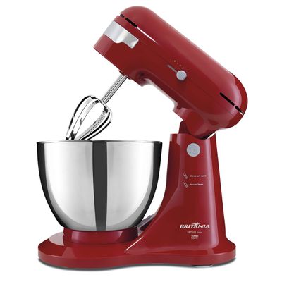 Batedeira Britânia BBT505V Turbo Inox 500W Vermelha 127V